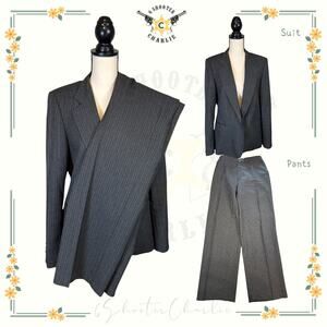 Vintage Levi Strauss & Co. Pinstripe Suit Pants Women's 18 Gray Business Formal